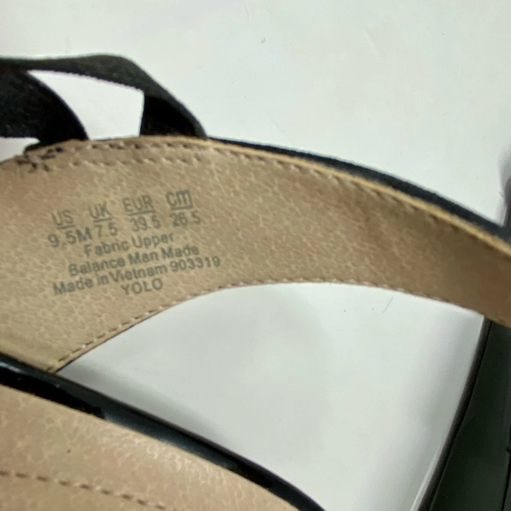 Elegant Black Women's Sandals Size 9.5